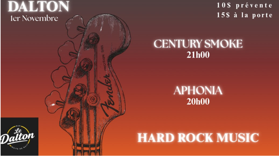 Century Smoke & Aphonia | 1 novembre